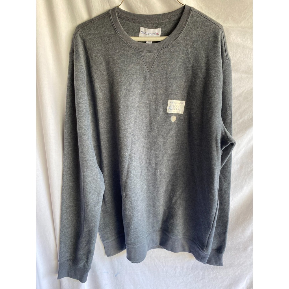 Men's Saddlebred‎ Ultra Soft Fleece Sweatshirt Gray Size L New